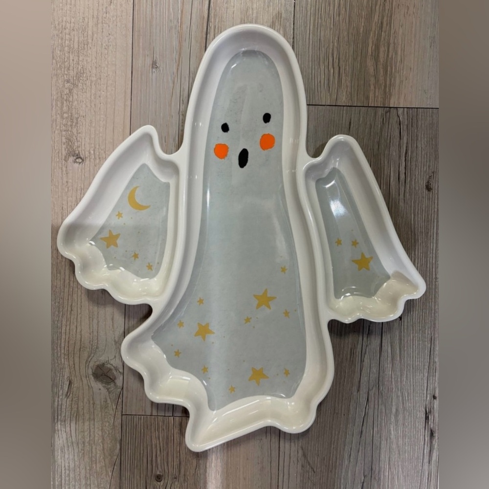 Rifle Paper Co. Ghost Tray in Light Gray, White and Orange Cheeks